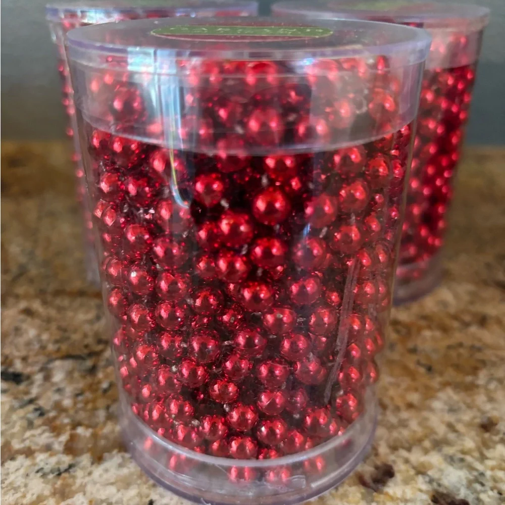 Christmas red garland NWT 3 containers 38 ft 1 container 9 ft